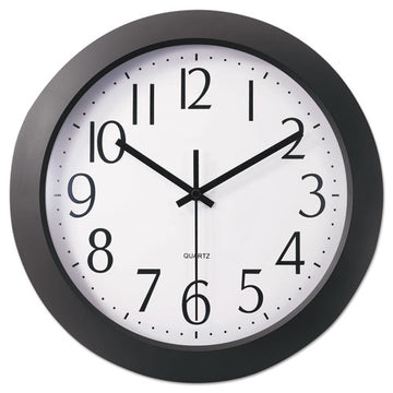 Universal® Whisper Quiet Clock, 12" Overall Diameter, Black Case, 1 Aa (sold Separately) freeshipping - TVN Wholesale